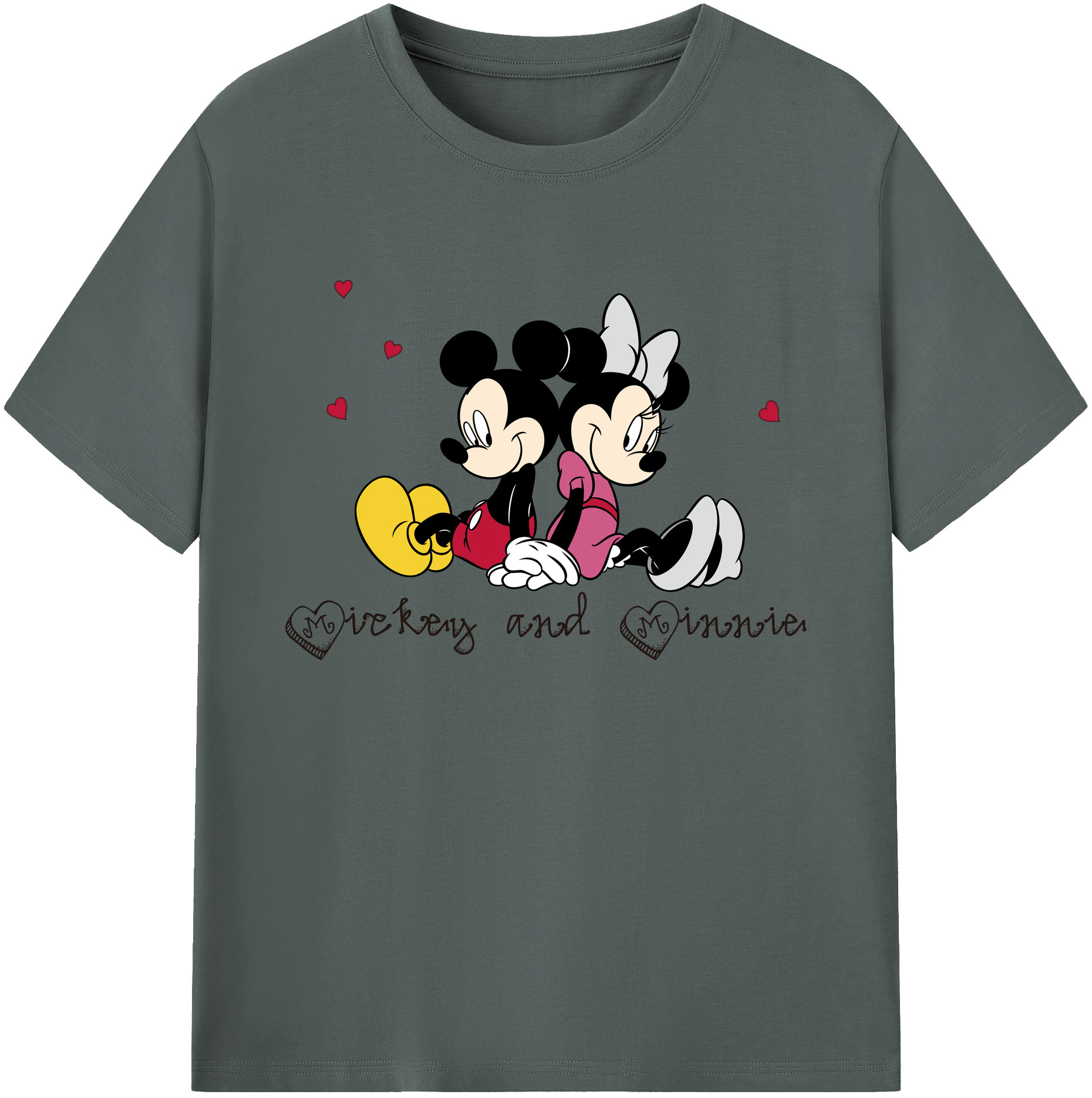 ミッキーマウス Mickey Mouse 綿100％ メンズ半袖Tシャツ｜肌触りやわらか＆通気性